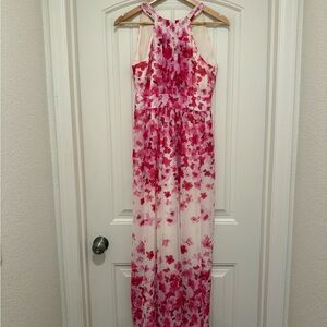 Eliza J Pink and White Floral Dress